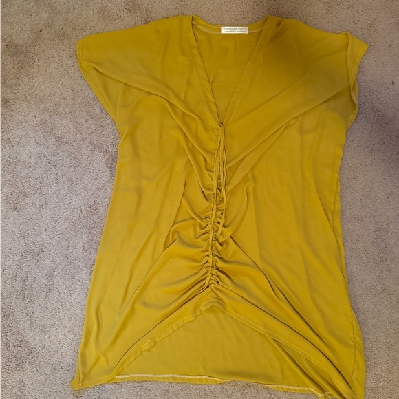 Jennafer Grace Mustard Caftan with front gather - one size - Picture 2 of 8